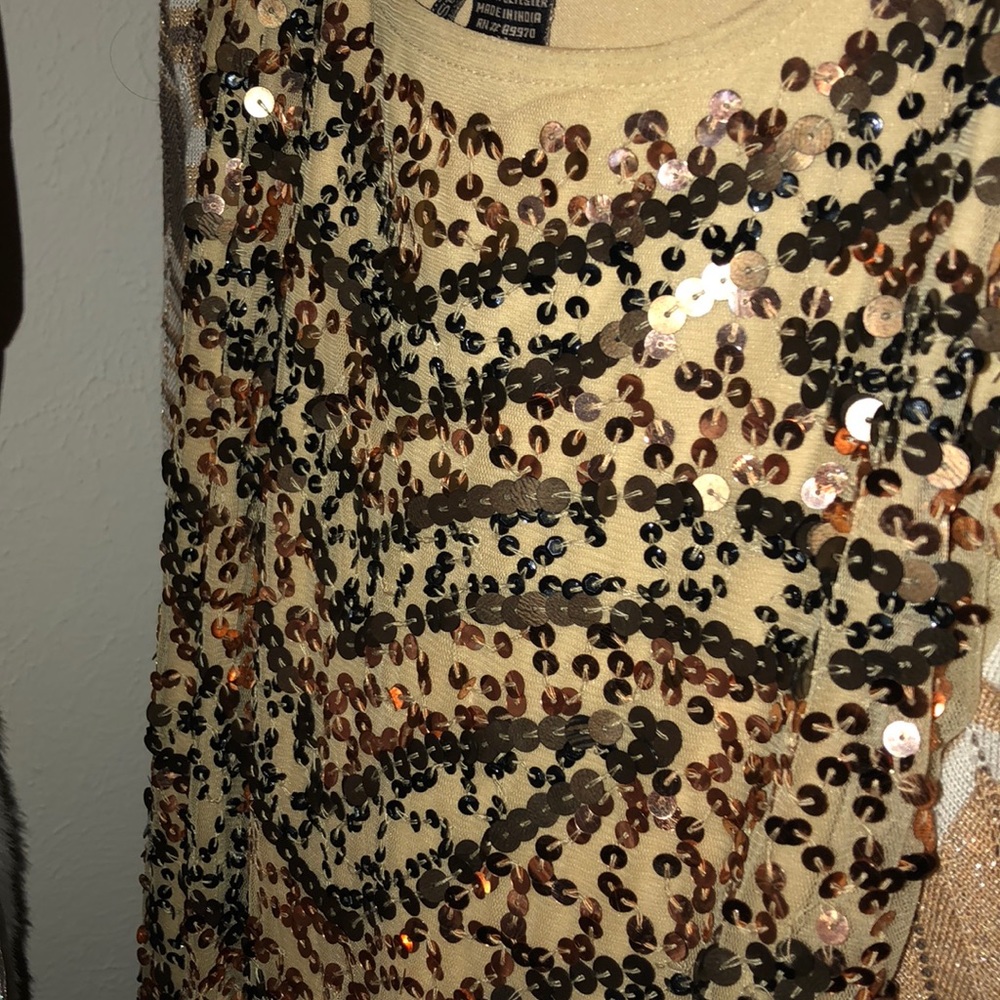 Sequin Gold Silver Dress Nightwear Sz S